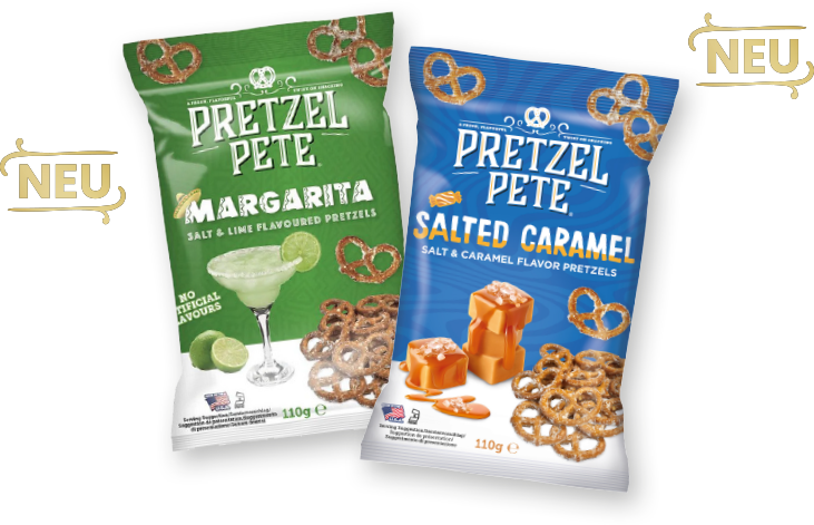 Margarita Salt & Lime Verpackung, Salted Caramel Verpackung.